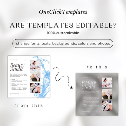 100 Hydrafacial Instagram Template Pack