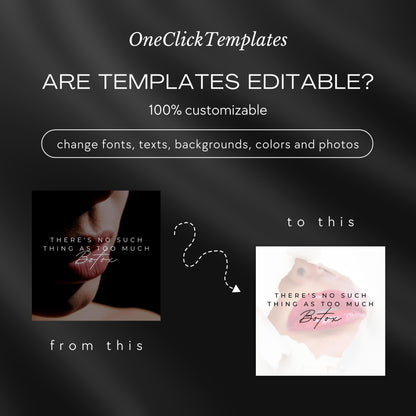 100 Botox&Filler Instagram Quote Templates