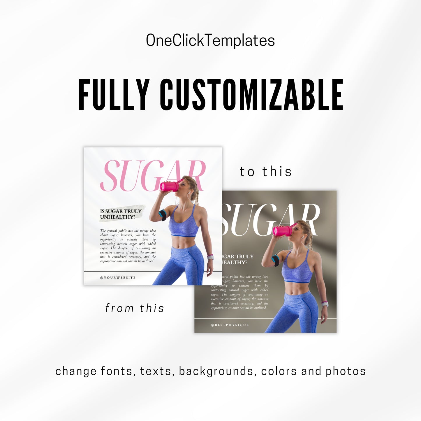 Fitness Coach Instagram Templates For Her