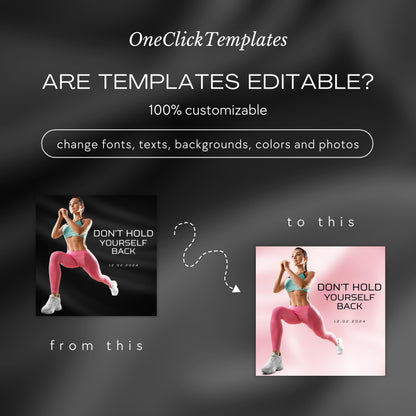 50 Fitness Coach Instagram Quote Templates