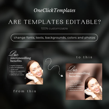 100 Microneedling Instagram Templates