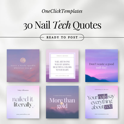 150 Purple Nail Technician Instagram Templates