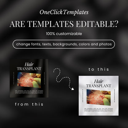 Hair Transplant Instagram Templates