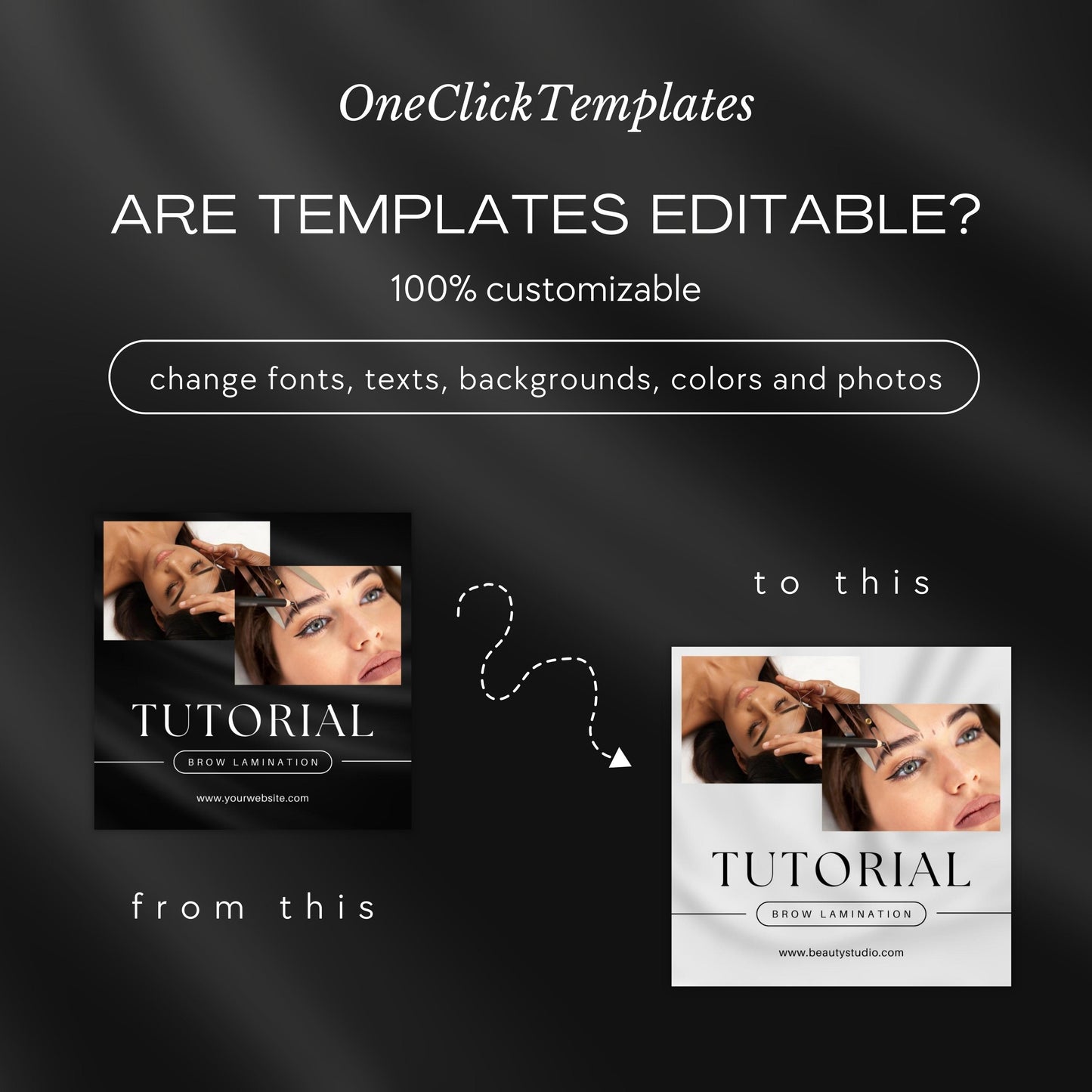 150 Black Brow Specialist Instagram Templates