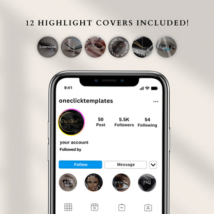 Lash Technician Instagram Template Bundle