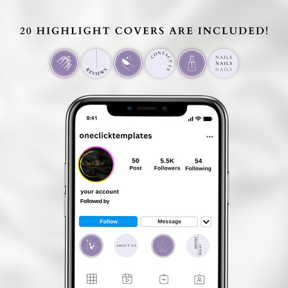 150 Purple Nail Technician Instagram Templates