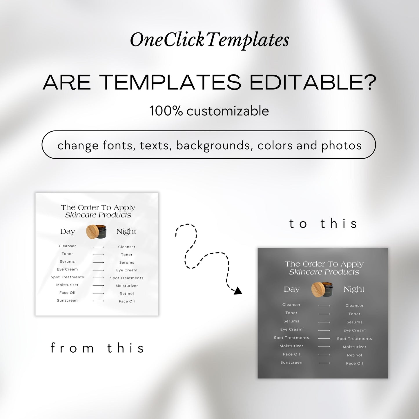 150 BW Skincare Instagram Templates