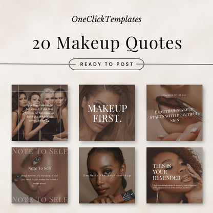 Brown Makeup Artist Instagram Templates